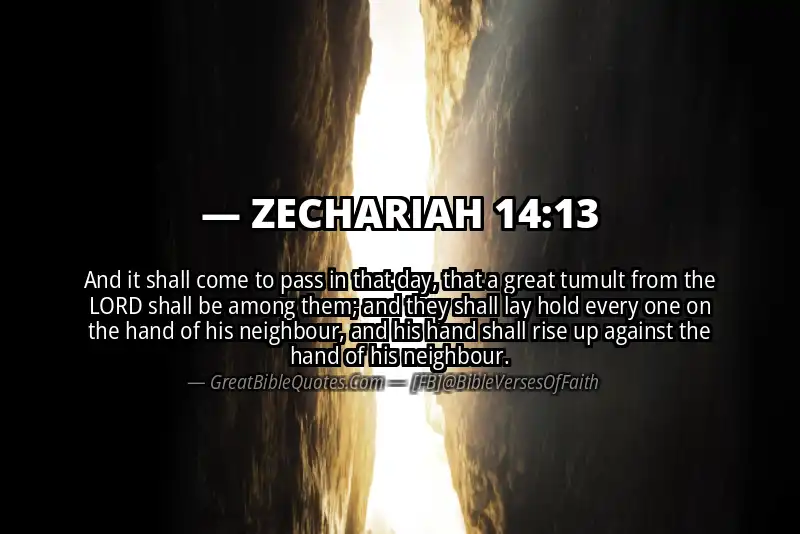 ZECHARIAH 14:13 Verse