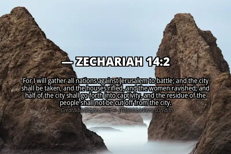 ZECHARIAH 14:2 Verse