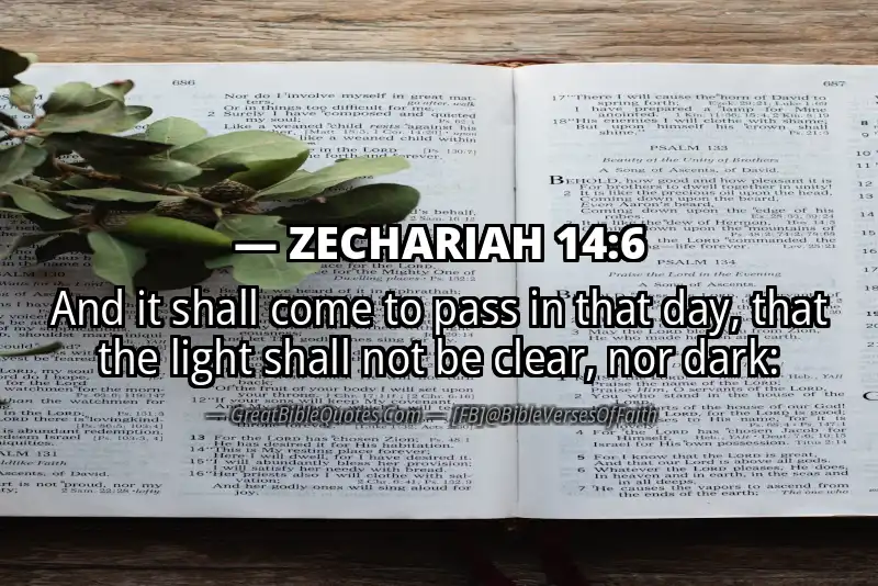 ZECHARIAH 14:6 Verse