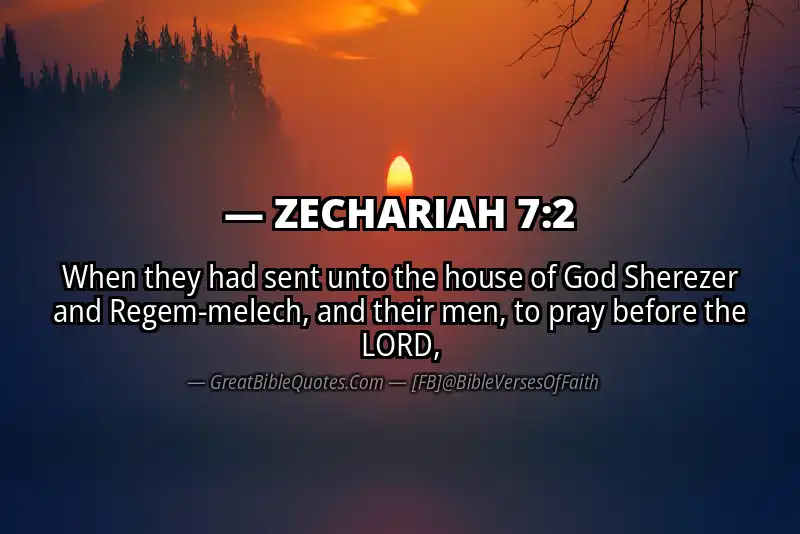 ZECHARIAH 7:2 Verse