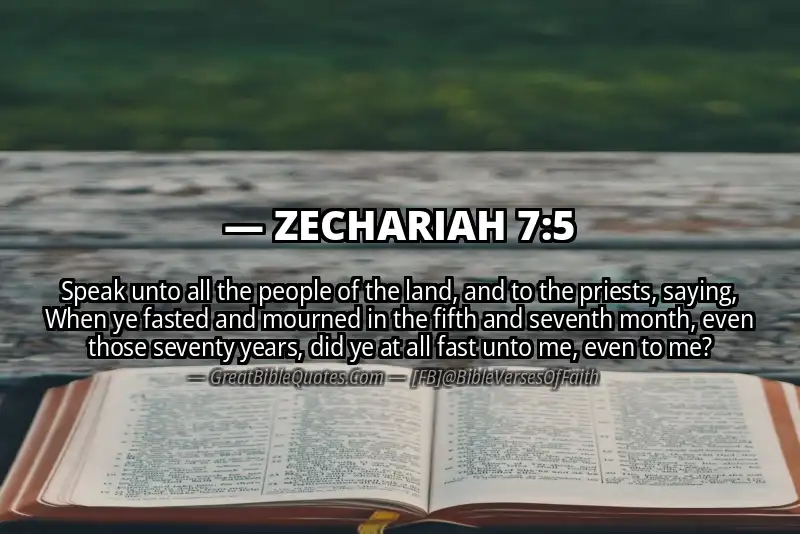 Bible verse: ZECHARIAH 7:5 Image