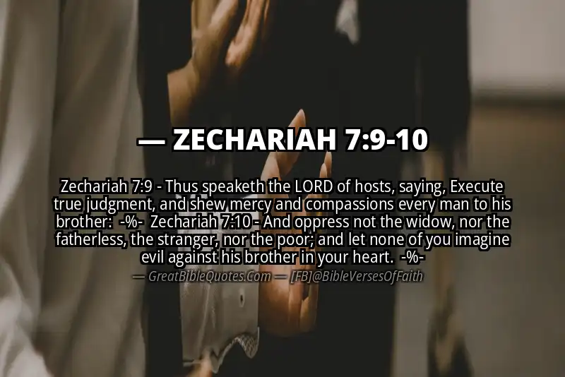 Image for ZECHARIAH 7:9-10 Bible verse