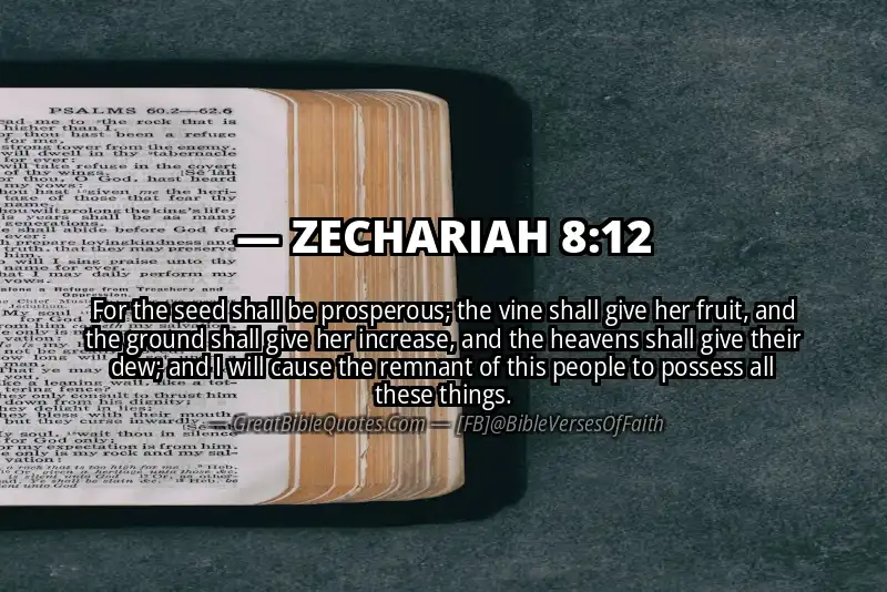 ZECHARIAH 8:12 Verse