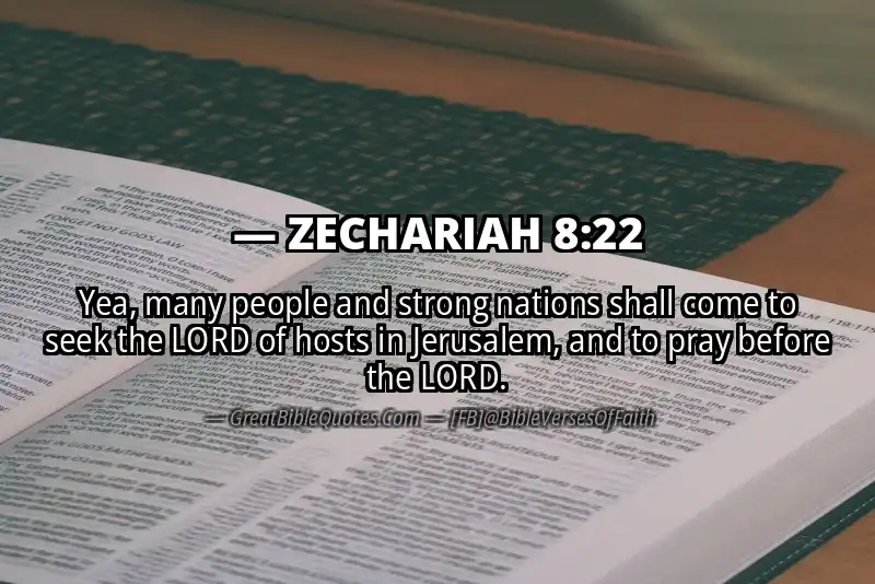 ZECHARIAH 8:22 Verse Image