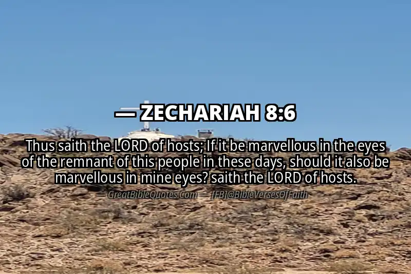 ZECHARIAH 8:6 Verse