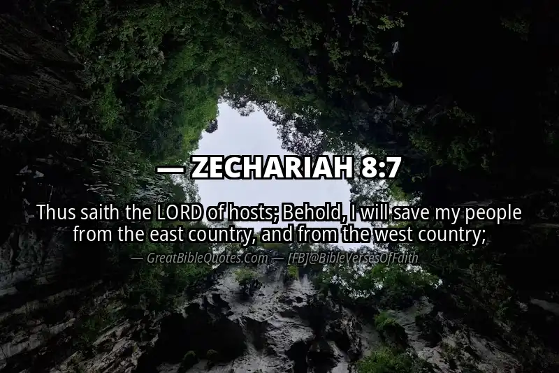 ZECHARIAH 8:7 Verse