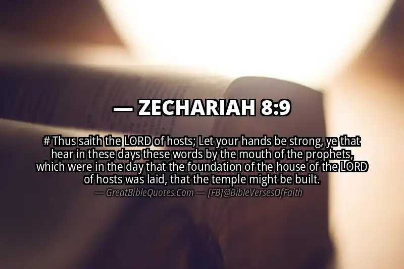 Bible verse: ZECHARIAH 8:9 Image