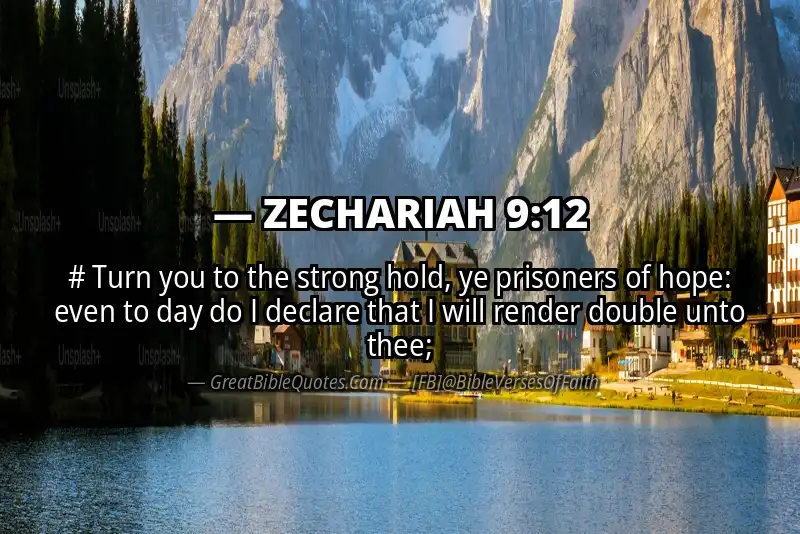 Bible verse: ZECHARIAH 9:12 Image