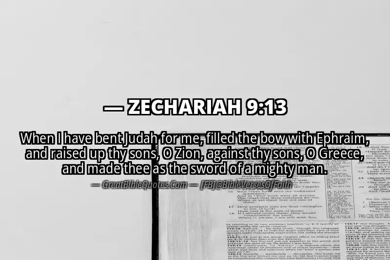 Bible verse: ZECHARIAH 9:13 Image