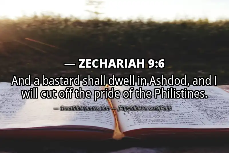 ZECHARIAH 9:6 Verse