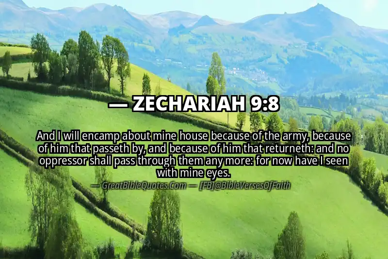 ZECHARIAH 9:8 Verse