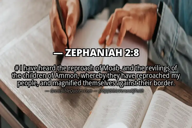 ZEPHANIAH 2:8 Verse