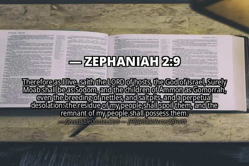 ZEPHANIAH 2:9 Verse