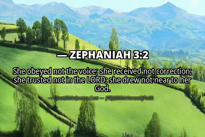 ZEPHANIAH 3:2 Verse