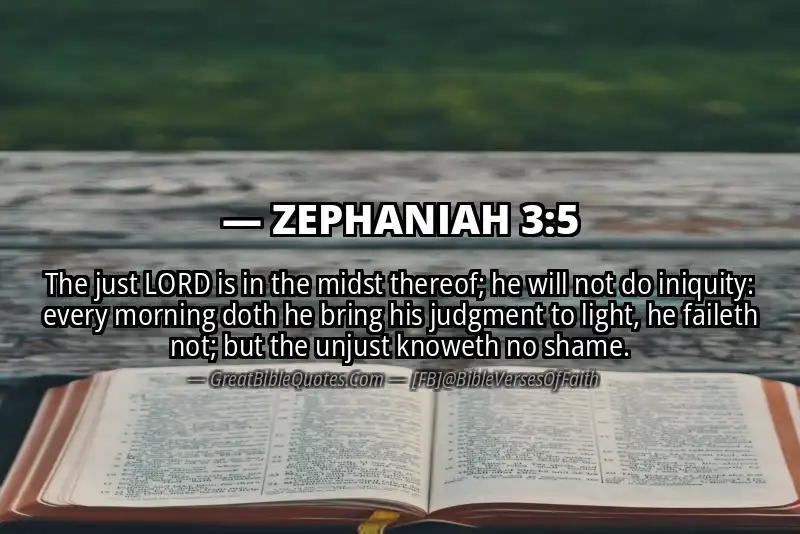 ZEPHANIAH 3:5 Verse
