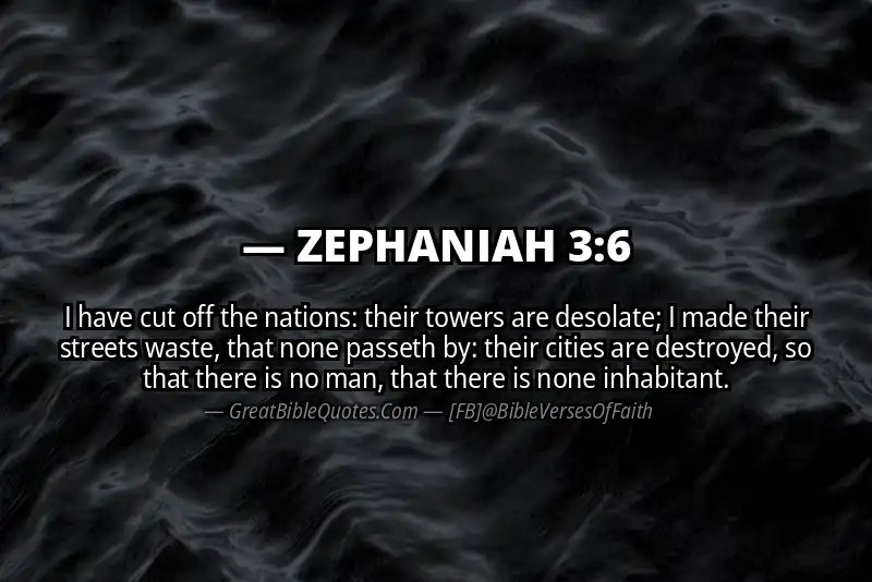 ZEPHANIAH 3:6 Verse